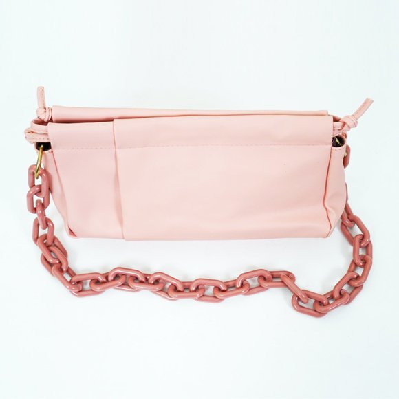 Pink Plastic Chain Handler Shoulder Bag - Picture 3 of 5